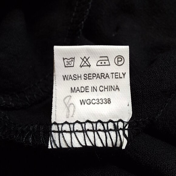 Modest Midi Asymmetric Hem Dress Size 2XL BIU BIU Black Long Sleeve Round Neck - Picture 14 of 16